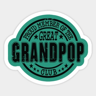 Proud Member of the Great Grandpop Club Sticker